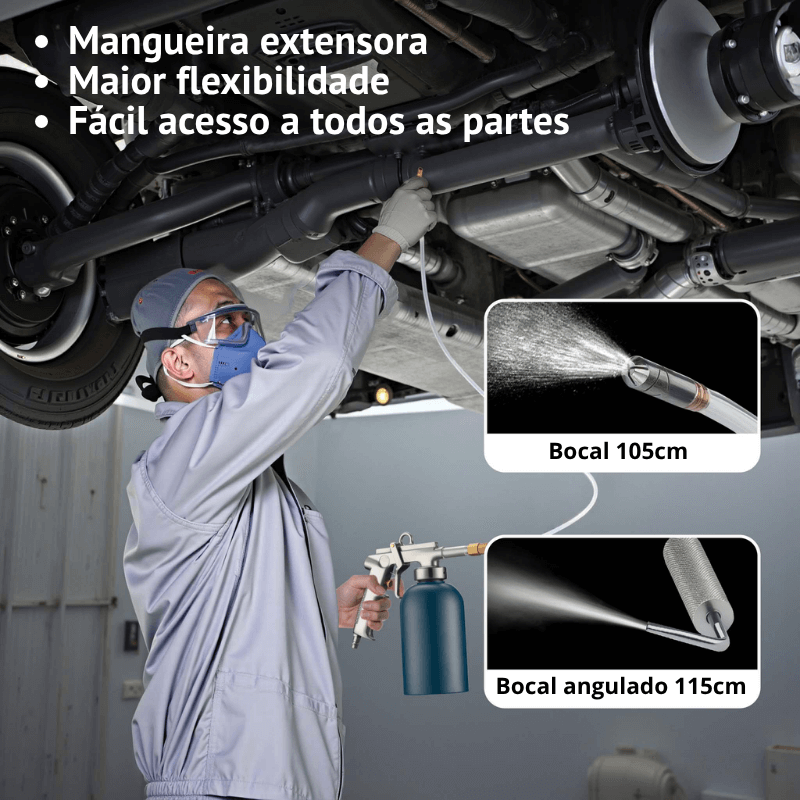 Pistola de Pressão Profissional 1100ml 4–6bar com Bico de Gancho e Redondo