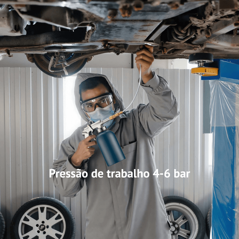 Pistola de Pressão Profissional 1100ml 4–6bar com Bico de Gancho e Redondo